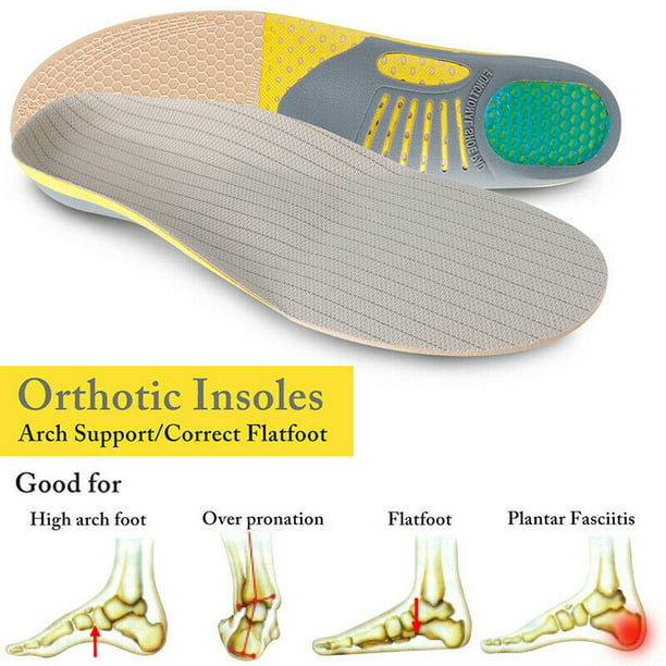Trim Corrective Insoles for Men and Women to Correct Flat Feet Arch Support Insoles for Plantar Fasciitis Relief Foot Pain High Arches S: Womens 7.5-10 / Mens 5.5-8